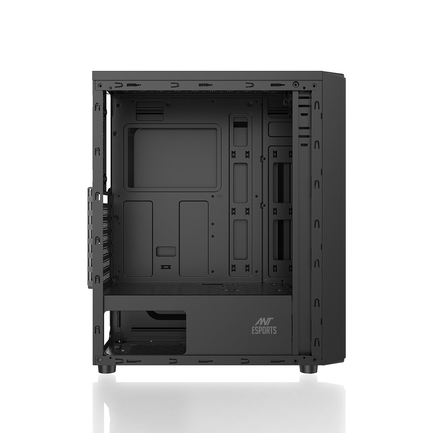 Side Profile of Black CORSAIR iCUE LINK LX120 highlighting iCUE LINK Connectivity Ports
