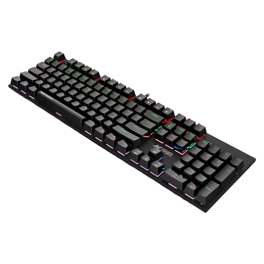 Ant Esports MK3200 V2 Wired Mechanical Gaming Keyboard — 104 Keys | ANT Blue Switches | Multicolour LED Backlit | 26-Key Anti-Ghosting | Double-Injection Keycaps | 1.5m Braided Cable (Black)