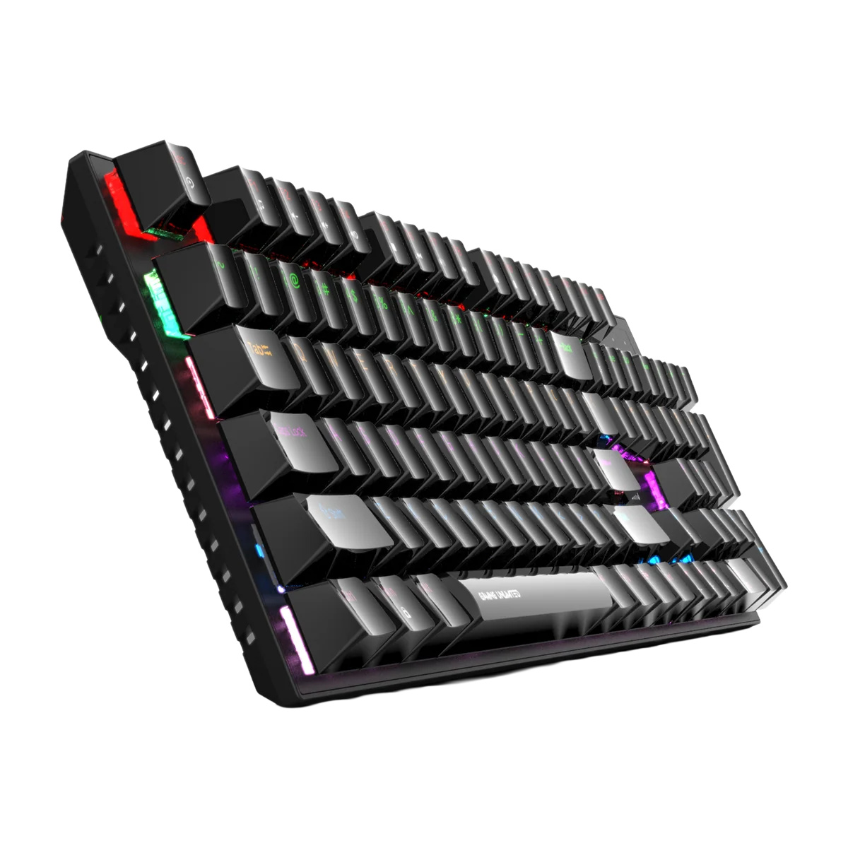 Ant Esports MK3200 V2 Wired Mechanical Gaming Keyboard — 104 Keys | ANT Blue Switches | Multicolour LED Backlit | 26-Key Anti-Ghosting | Double-Injection Keycaps | 1.5m Braided Cable (Black)