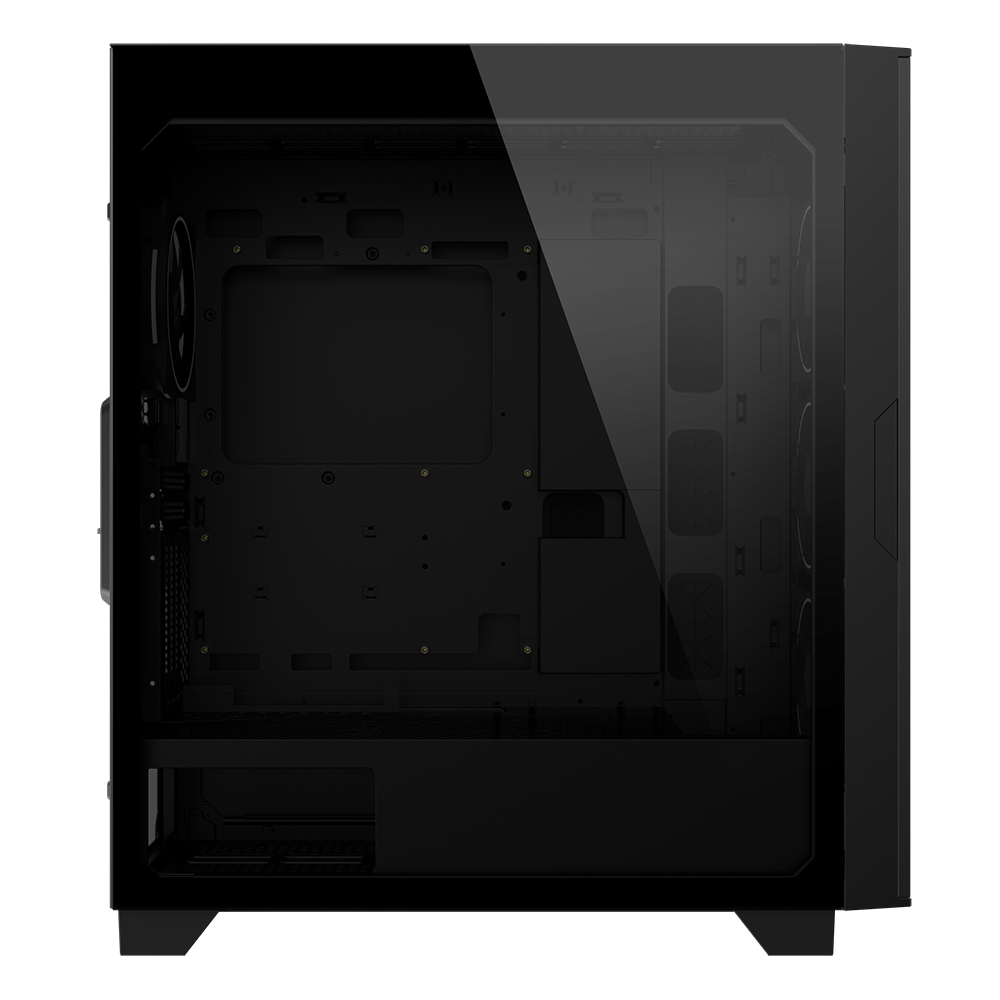 Gigabyte AORUS C500 GLASS Mid-Tower E-ATX / ATX / Micro-ATX / Mini-ITX Gaming Cabinet — Black (4× 120mm ARGB Fans)