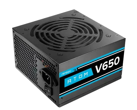 Antec Atom V2 V650 650W Non-Modular Power Supply — Black