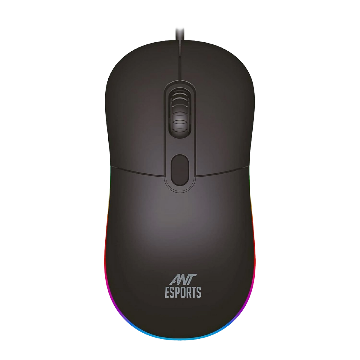Ant Esports GM320 Wired Optical RGB Gaming Mouse — Up to 12800 DPI | 8 Programmable Buttons + Rapid Fire | 1000Hz Polling Rate | 1.5m Braided Cable | Ambidextrous (Black)