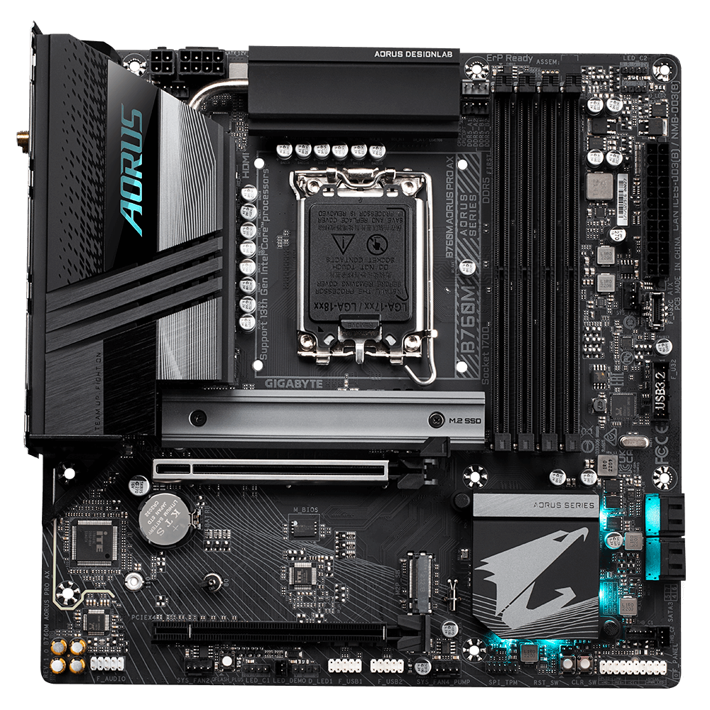 Gigabyte B760M Aorus Pro AX DDR5 Motherboard