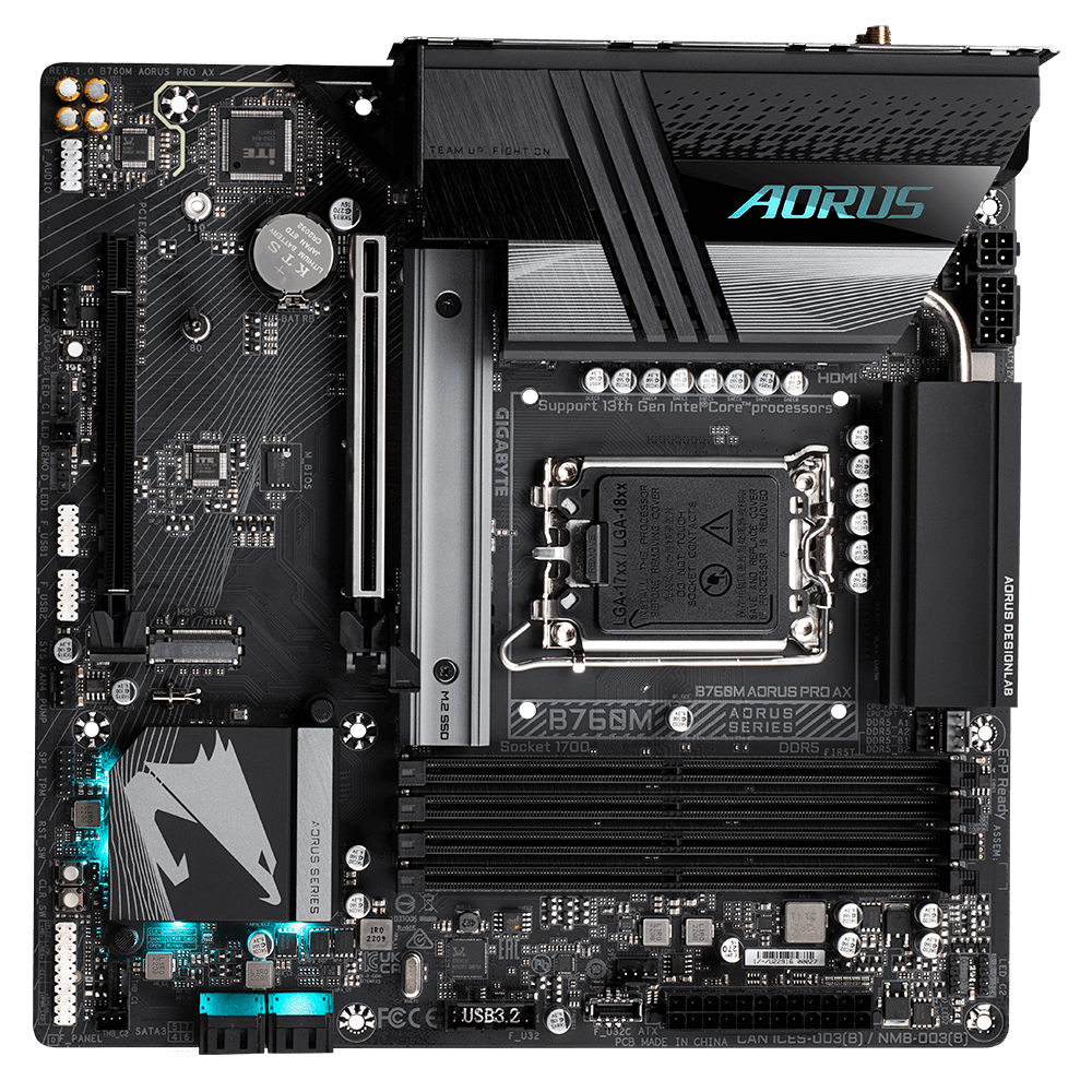 Gigabyte B760M Aorus Pro AX DDR5 Motherboard