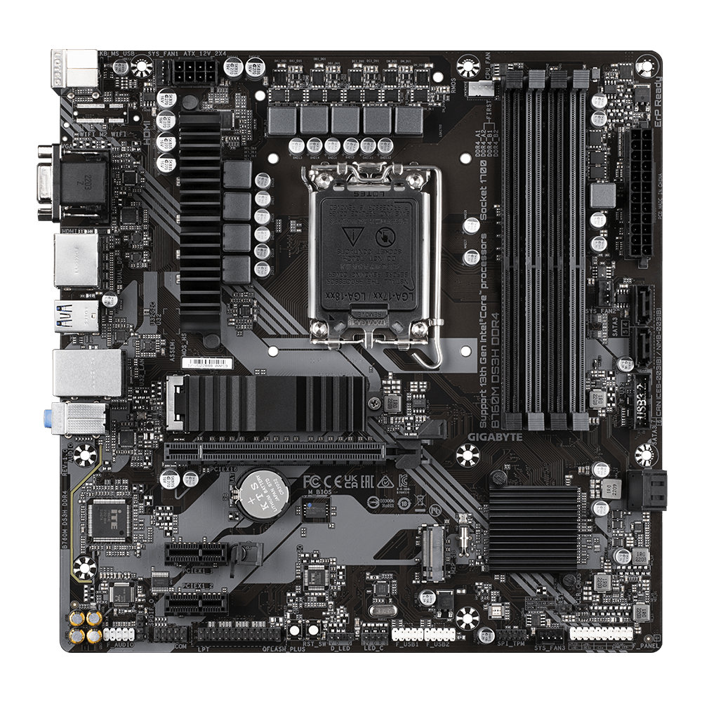 Gigabyte B760M DS3H DDR4 Motherboard