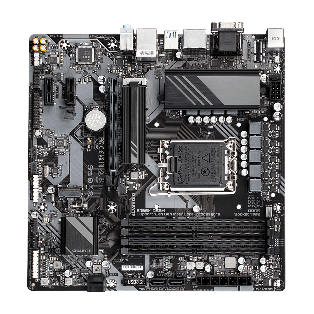 Gigabyte B760M DS3H DDR5 Motherboard