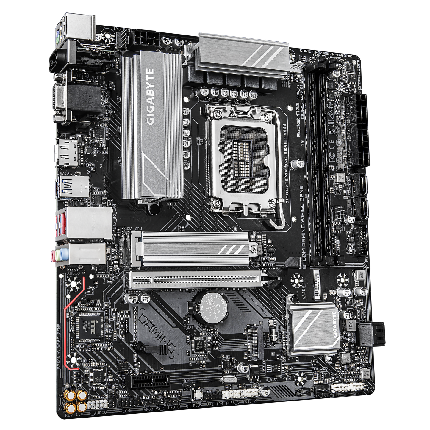 Gigabyte B760 Gaming WiFi6E Gen5 Motherboard with HDMI, and high-speed networking