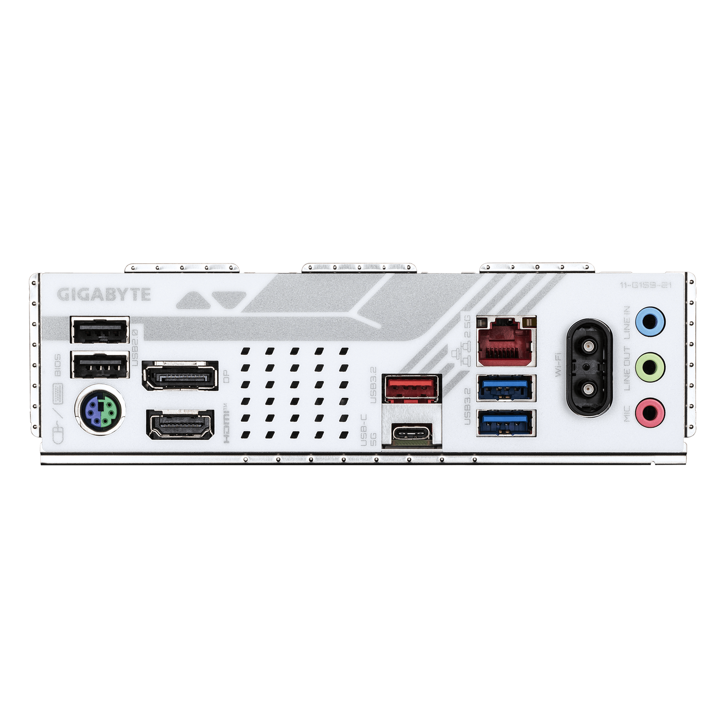 Gigabyte B850M Force WiFi 6E V2 Motherboard rear I/O panel audio ports