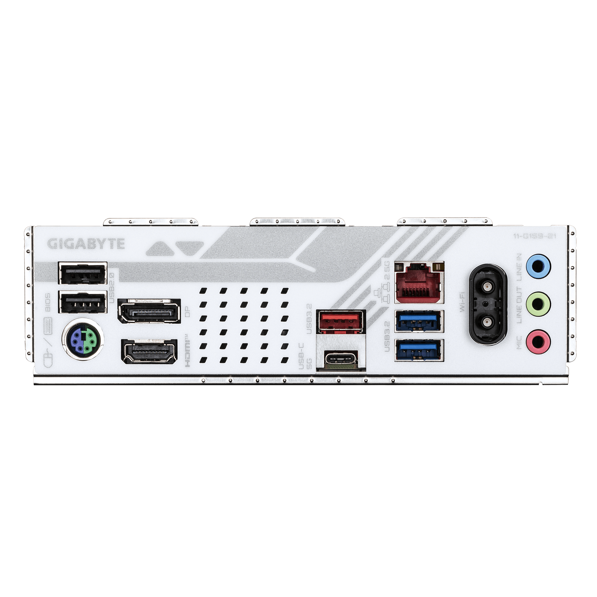 Gigabyte B850M Force WiFi 6E V2 Motherboard rear I/O panel audio ports
