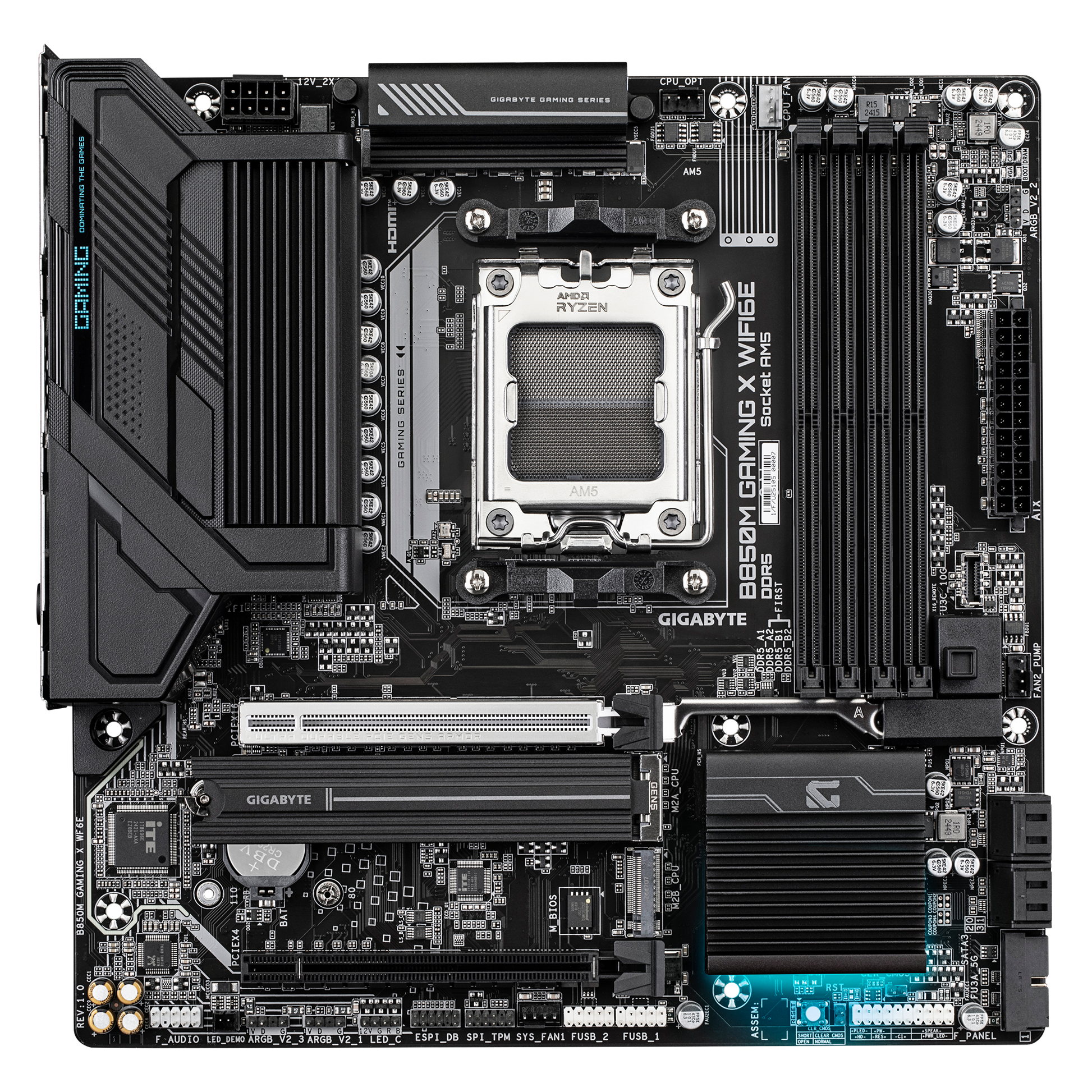 Gigabyte B850M GAMING X WIFI6E AMD B850 Micro-ATX Motherboard — AM5 | DDR5 | PCIe 5.0 | Wi-Fi 6E | 2.5GbE | X3D Turbo Mode