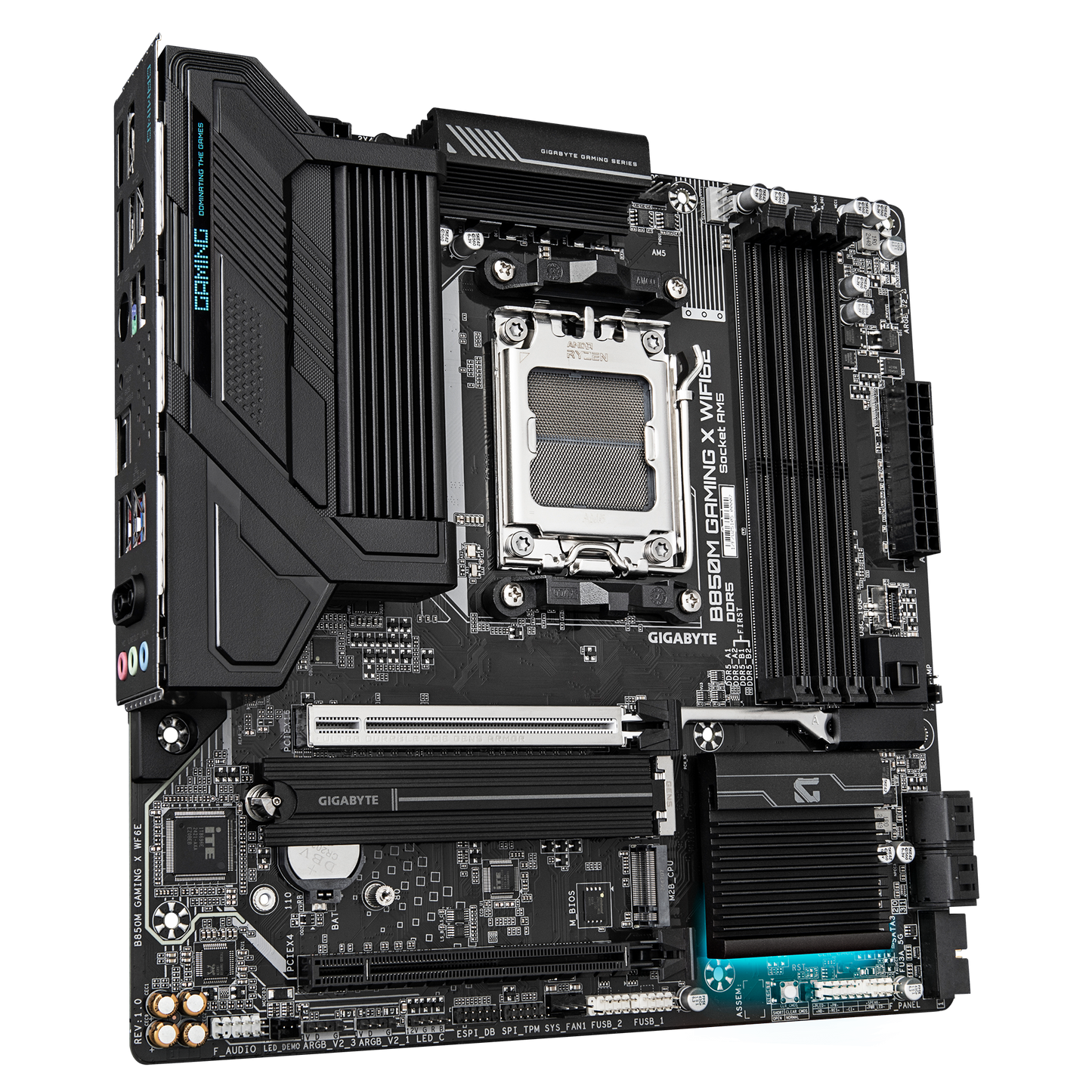 Gigabyte B850M GAMING X WIFI6E AMD B850 Micro-ATX Motherboard — AM5 | DDR5 | PCIe 5.0 | Wi-Fi 6E | 2.5GbE | X3D Turbo Mode