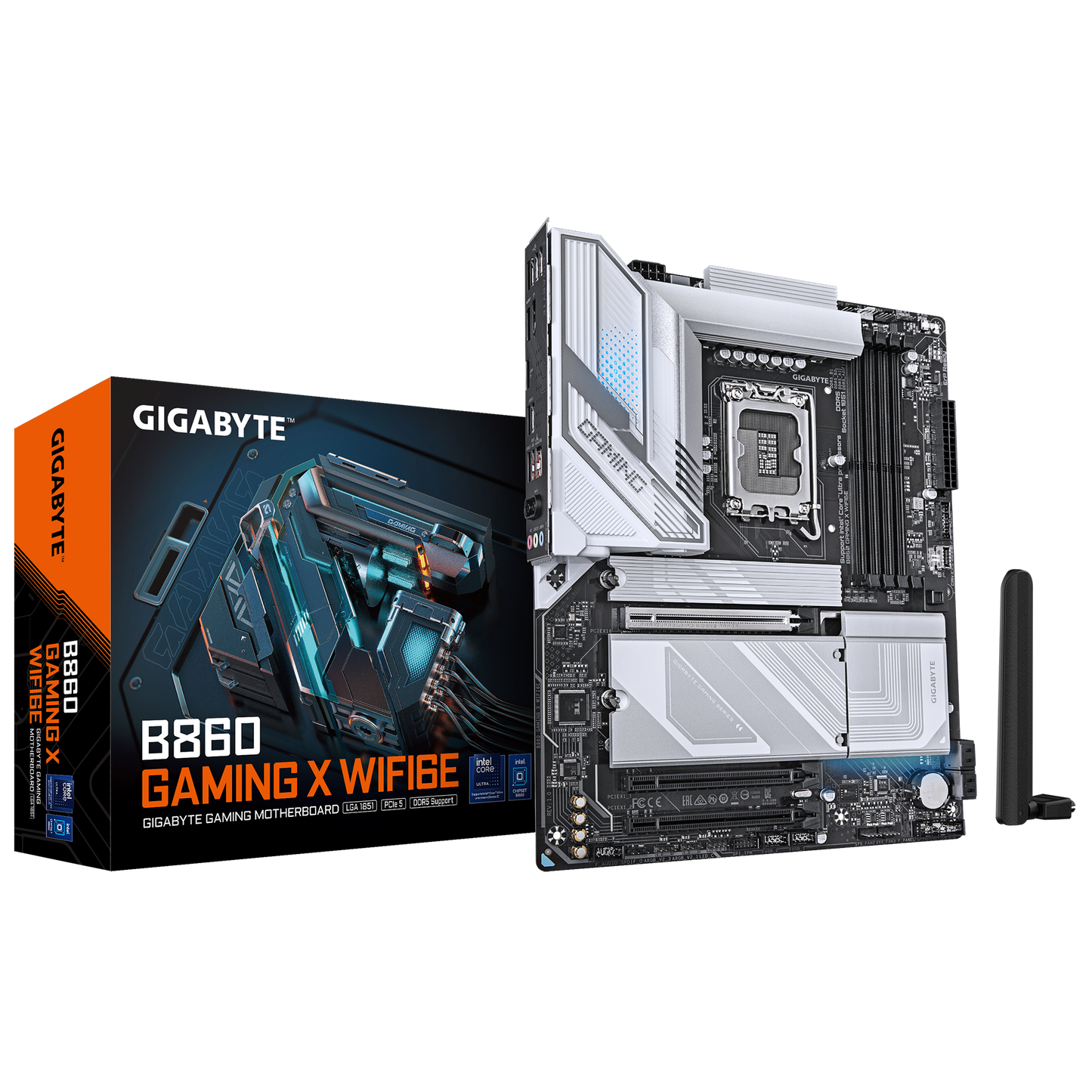 Gigabyte B860 Gaming X WiFi6E Motherboard with power phases