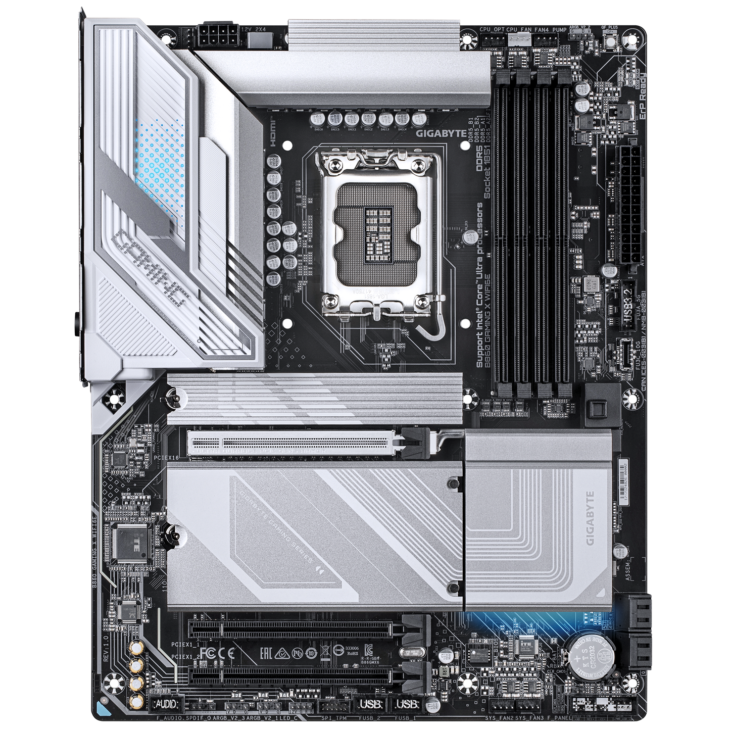 Gigabyte B860 Gaming X WiFi6E Motherboard with wireless connectivity