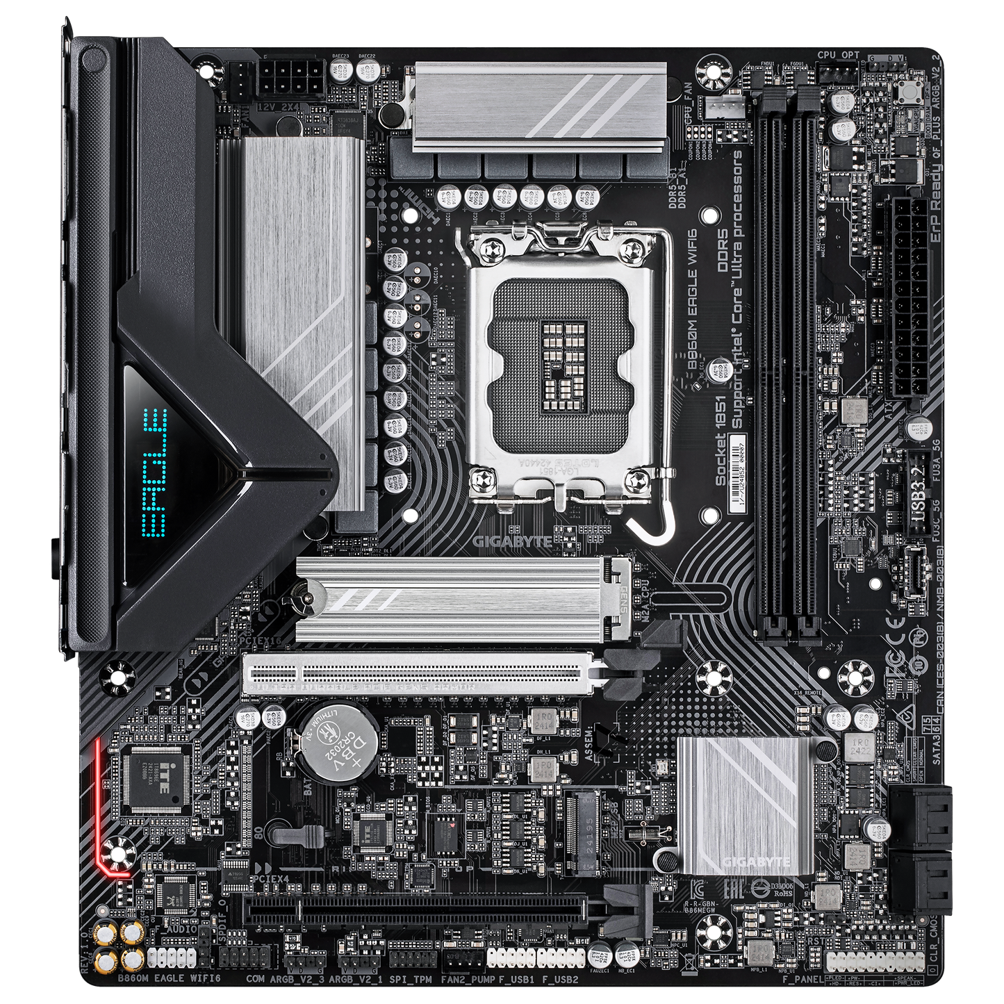 Gigabyte B860M Eagle WiFi6 Motherboard with WiFi 6 and network support