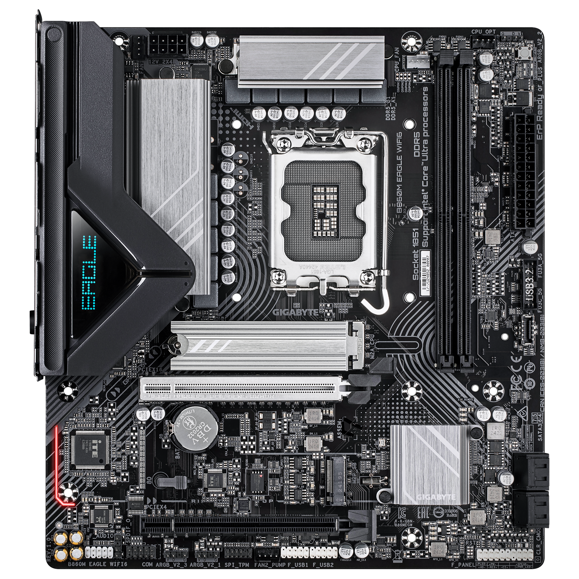 Gigabyte B860M Eagle WiFi6 Motherboard with WiFi 6 and network support