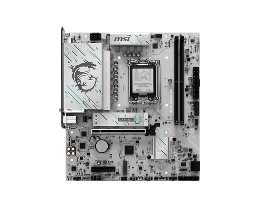 Gigabyte B860M Gaming WIFI Rear I/O showing High-Speed Wi-Fi 6 Antenna and 2.5GbE LAN for Lag-Free Gaming
