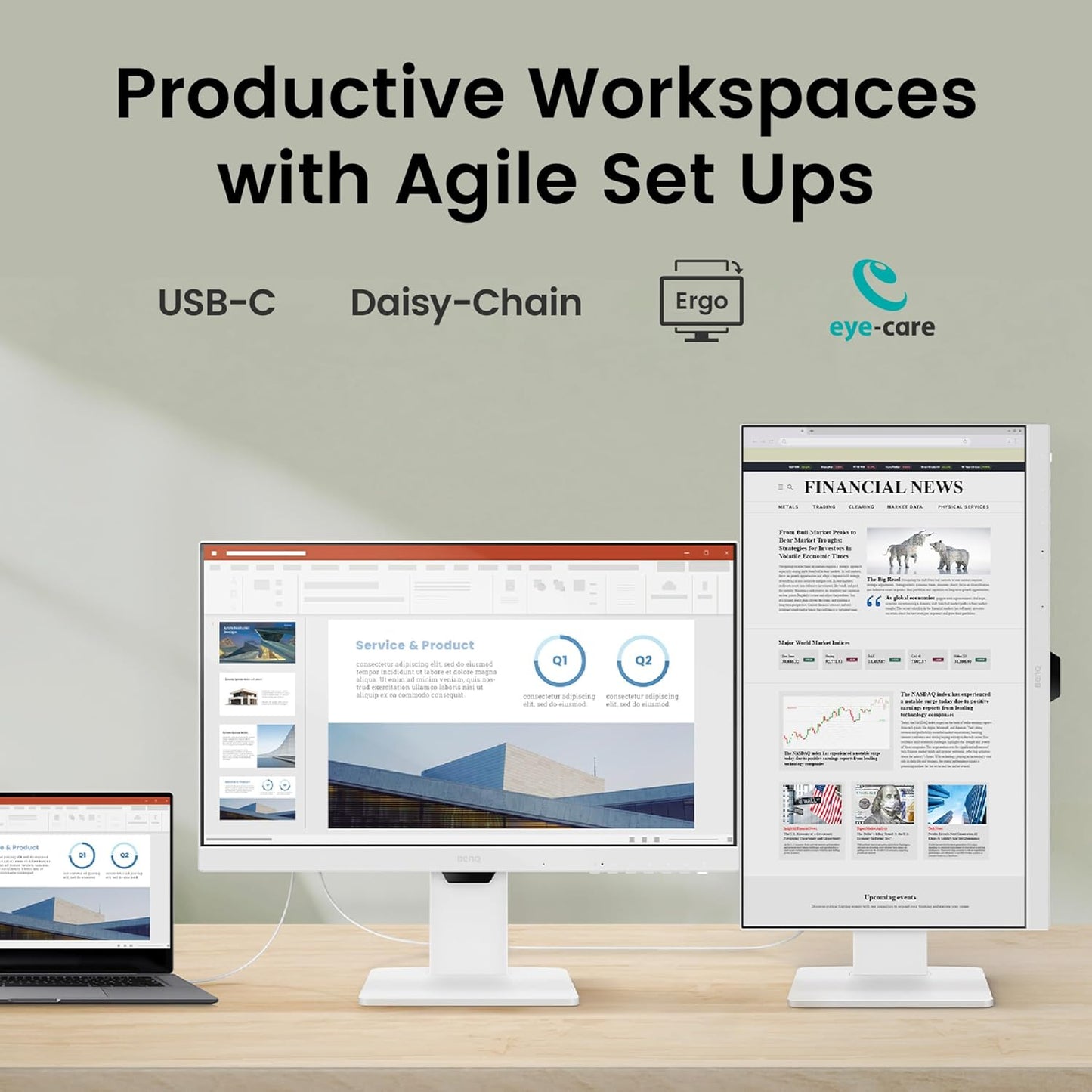 BenQ GW2486TC I 23.8" 100Hz Ergonomic USB-C Home Office Monitor