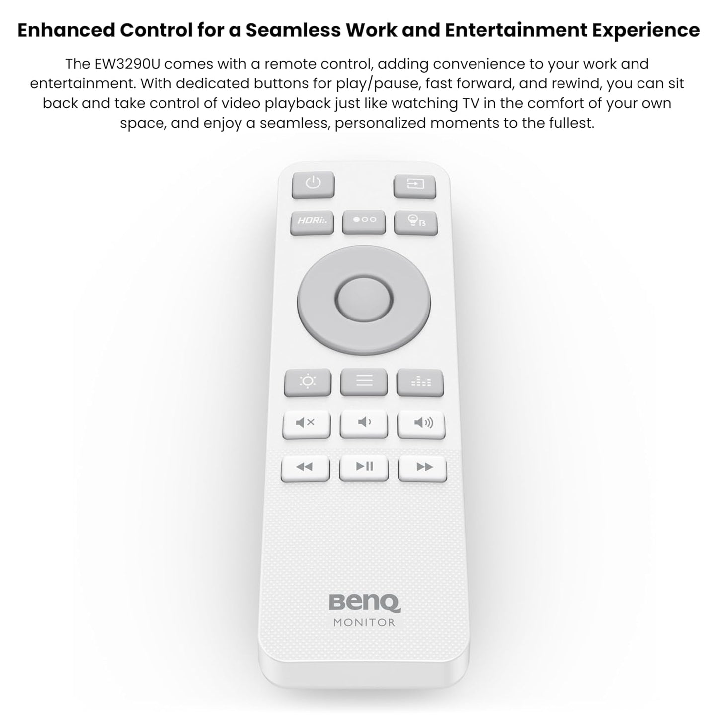 BenQ EW3290U｜32" 4K IPS Entertainment Monitor with treVolo Speakers & Remote Control