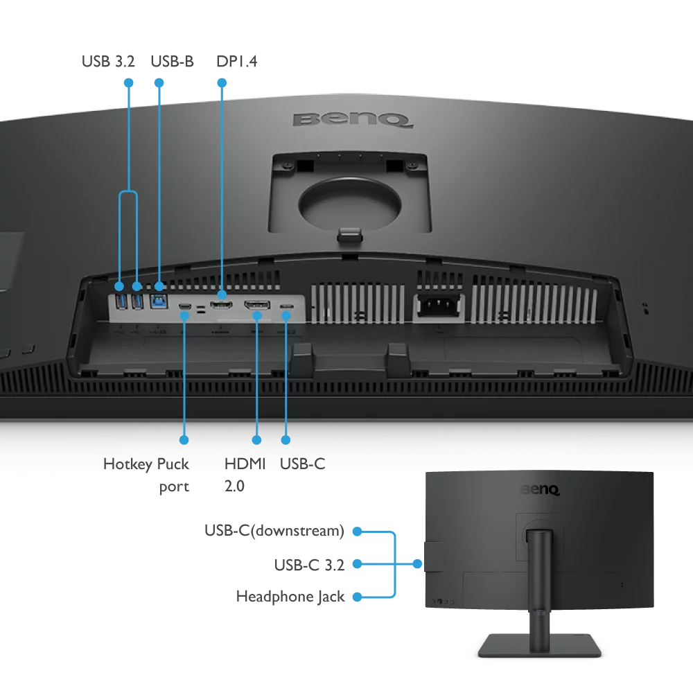 BenQ PD2706U (27-inch 4K UHD P3 DisplayHDR 400 USB-C Designer Monitor)