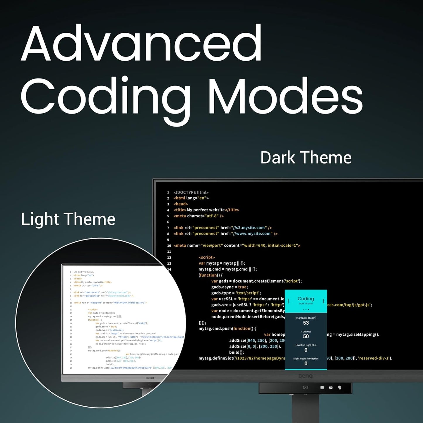 BenQ RD240Q｜24.1” 16:10 WQXGA USB-C Ergonomic Programming Monitor