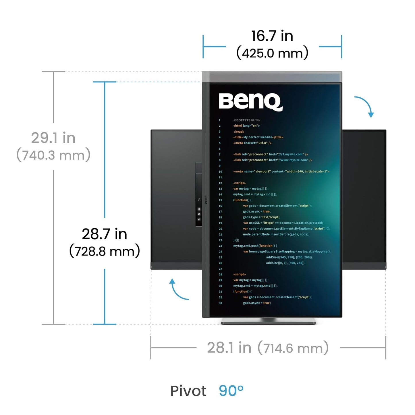 BenQ RD320U｜32” 4K BenQ Programming Monitor with MoonHalo Backlight