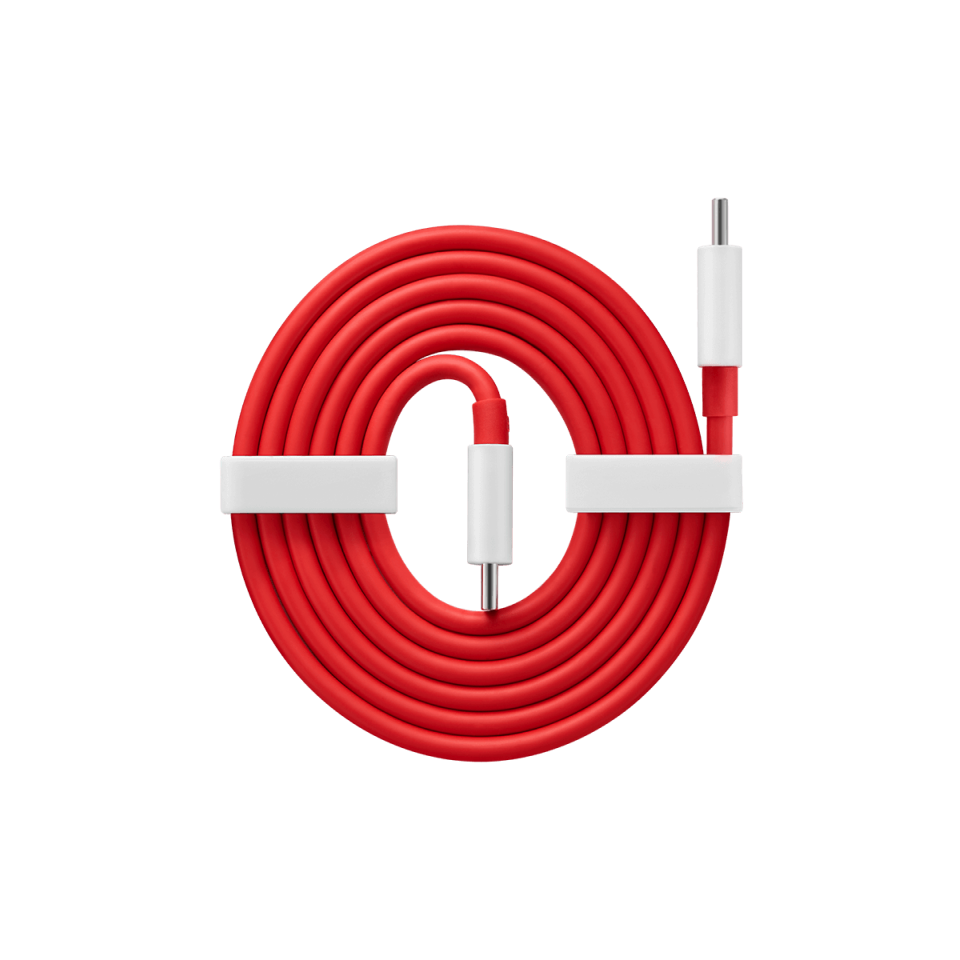 OnePlus SUPERVOOC Type-C to Type-C Cable — 65W Fast Charging | 6.5A@10V | 480Mbps Data Transfer | Silicon Coating | Copper + Nickel Internal | Tangle-Free | 1-Year Warranty (Red, 100cm / 150cm)