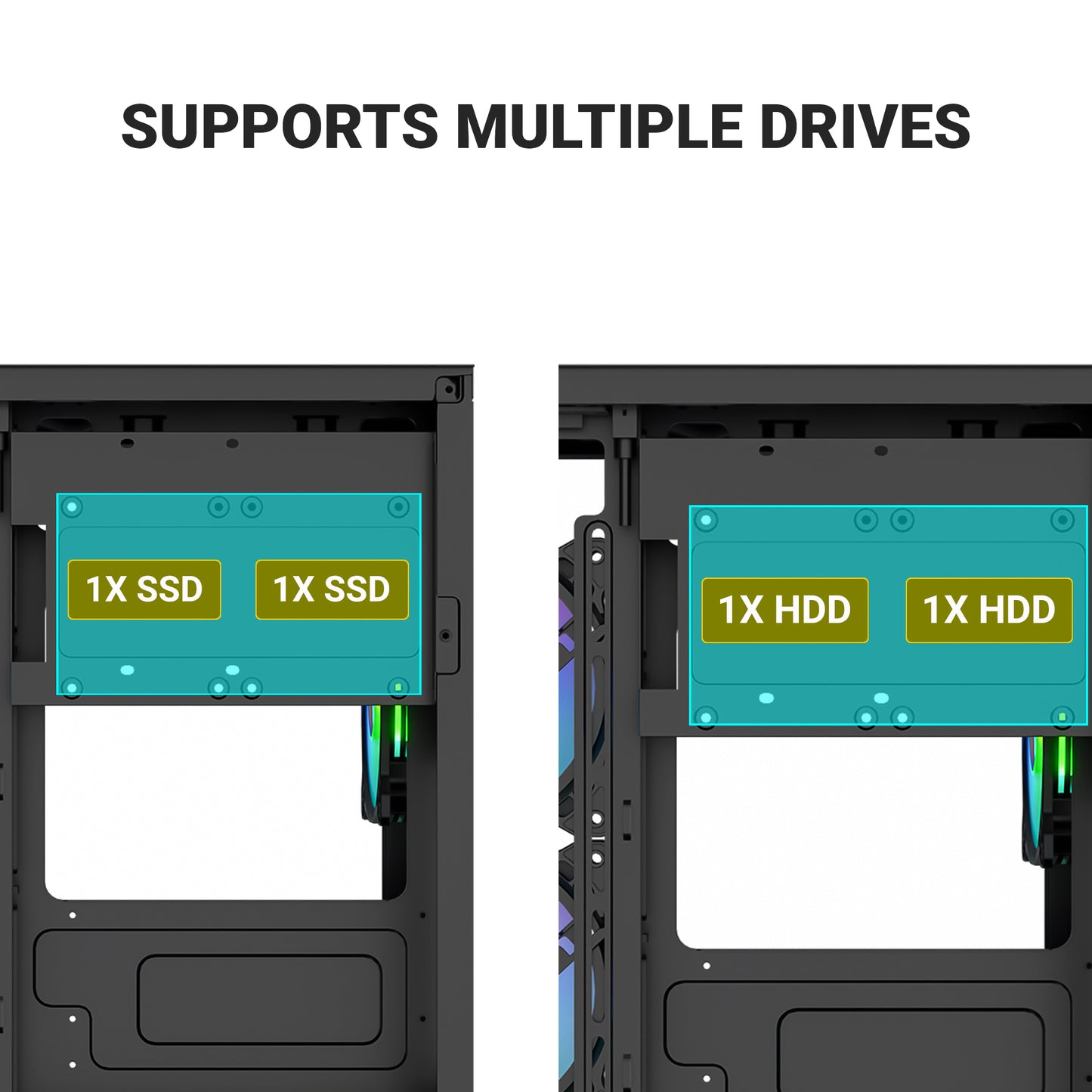 Ant Esports Crystal Z2 Mid-Tower / Micro-ATX / Mini-ITX Case
