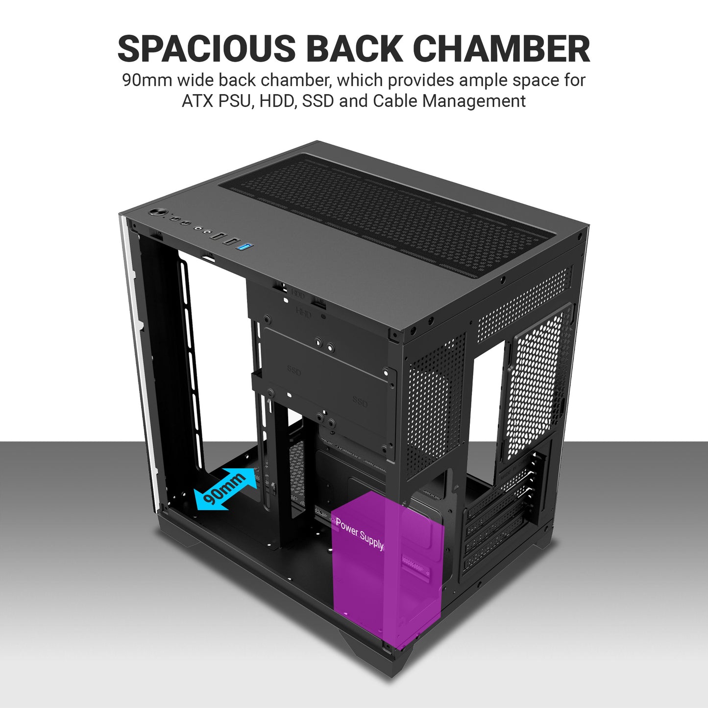 Ant Esports Crystal Z2 Mid-Tower / Micro-ATX / Mini-ITX Case