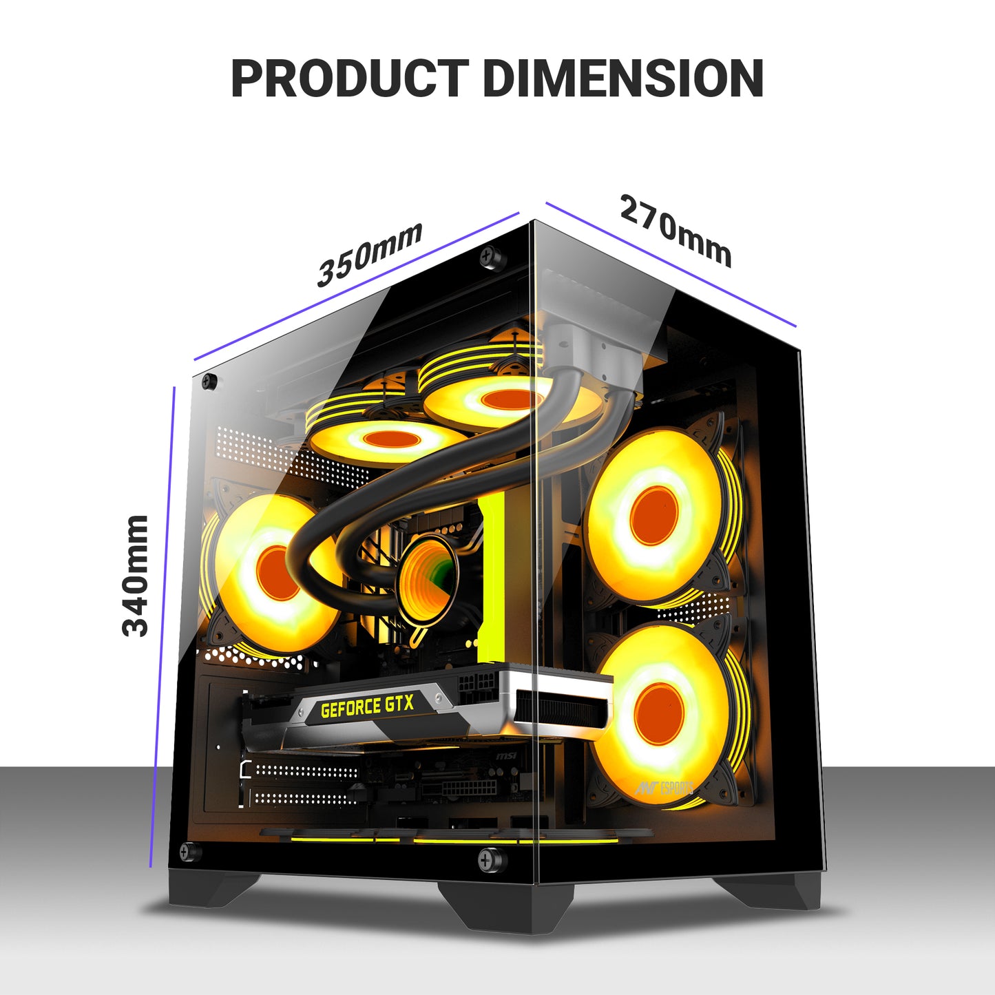 Ant Esports Crystal Z2 Mid-Tower / Micro-ATX / Mini-ITX Case
