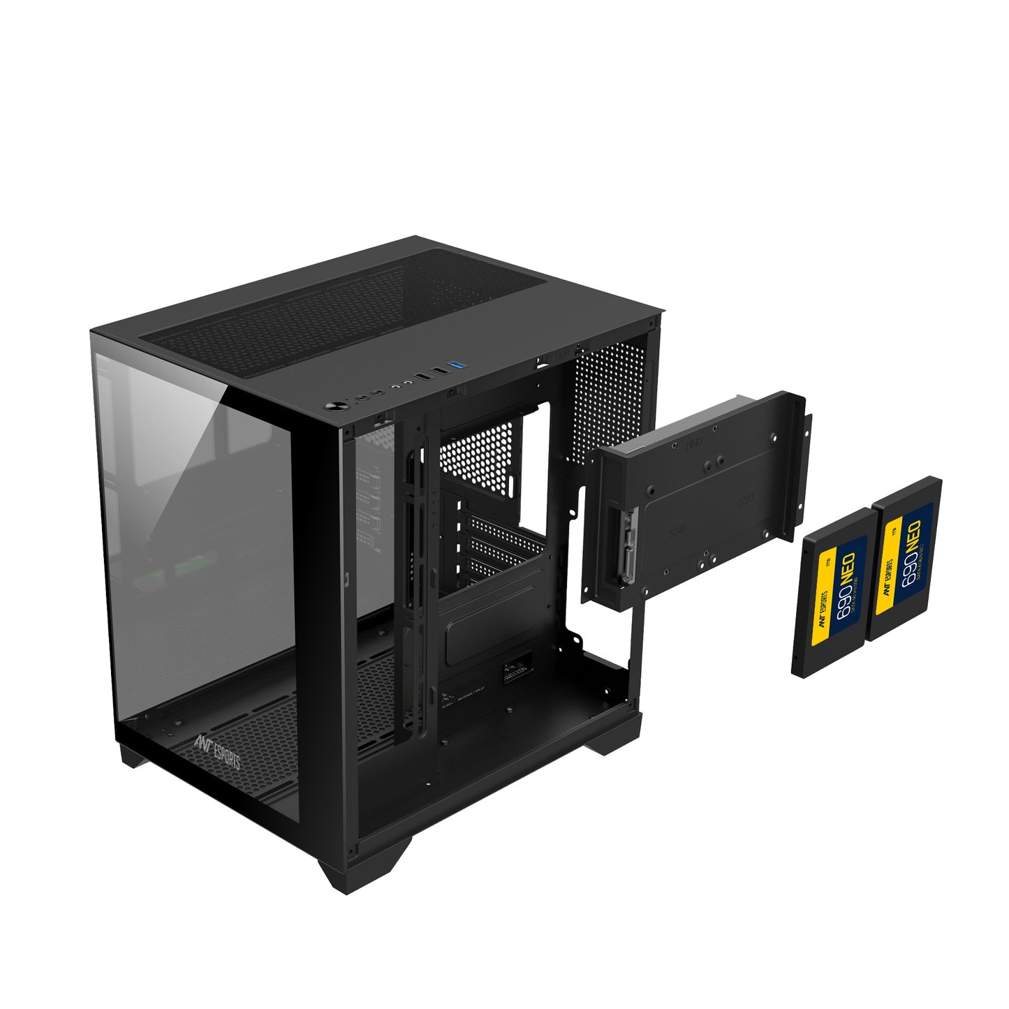 Ant Esports Crystal Z2 Mid-Tower / Micro-ATX / Mini-ITX Case