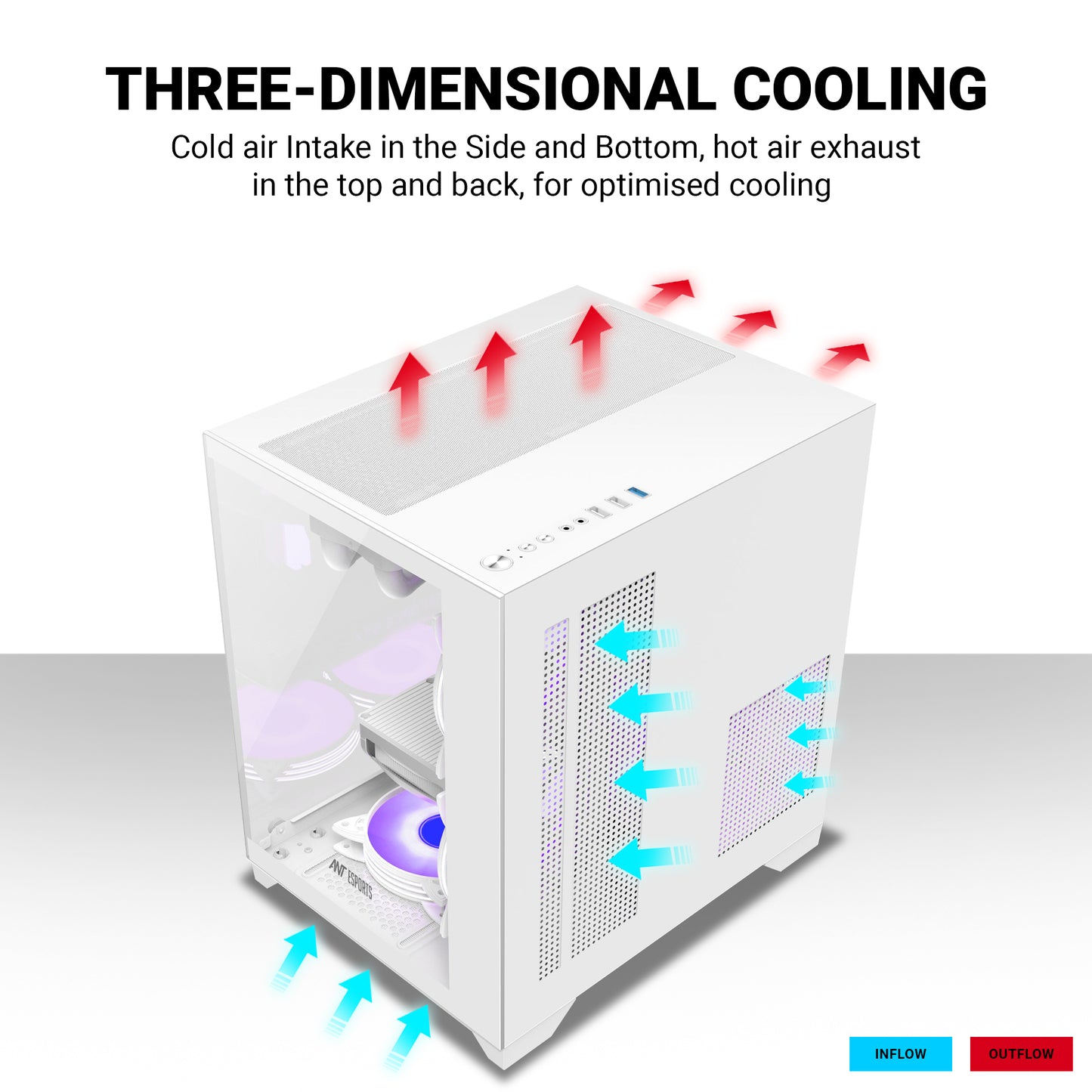 Ant Esports Crystal Z2 Mid-Tower / Micro-ATX / Mini-ITX Case