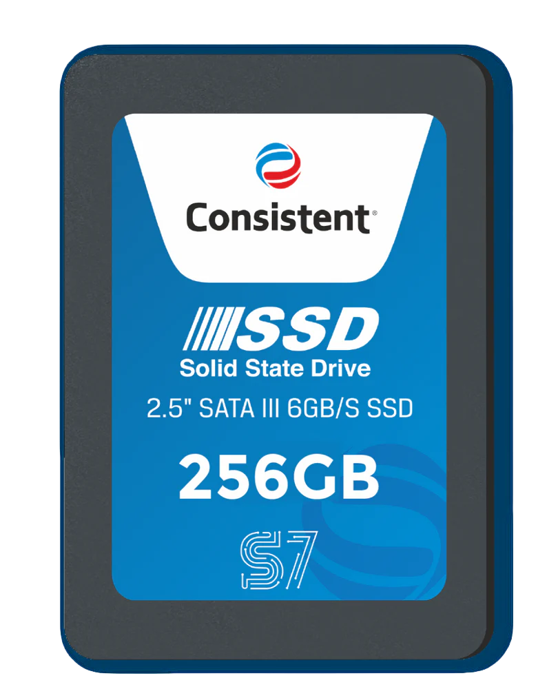 Consistent 256GB 2.5" SATA III SSD — Up to 550 MB/s Read | 500 MB/s Write | 5-Year Warranty