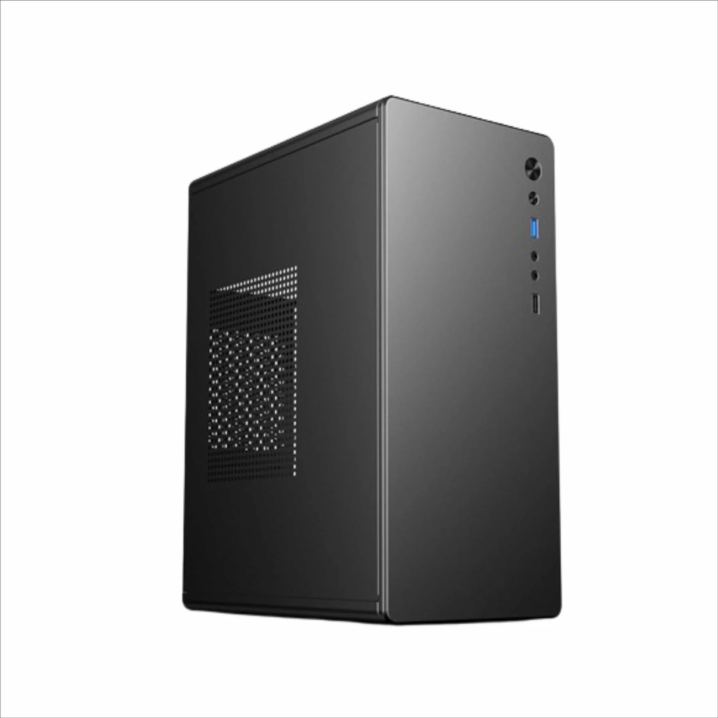 Consistent CIE109 Micro-ATX / Mini-ITX PC Cabinet with SMPS — Black | 4 Full Slots | VGA Max 250mm
