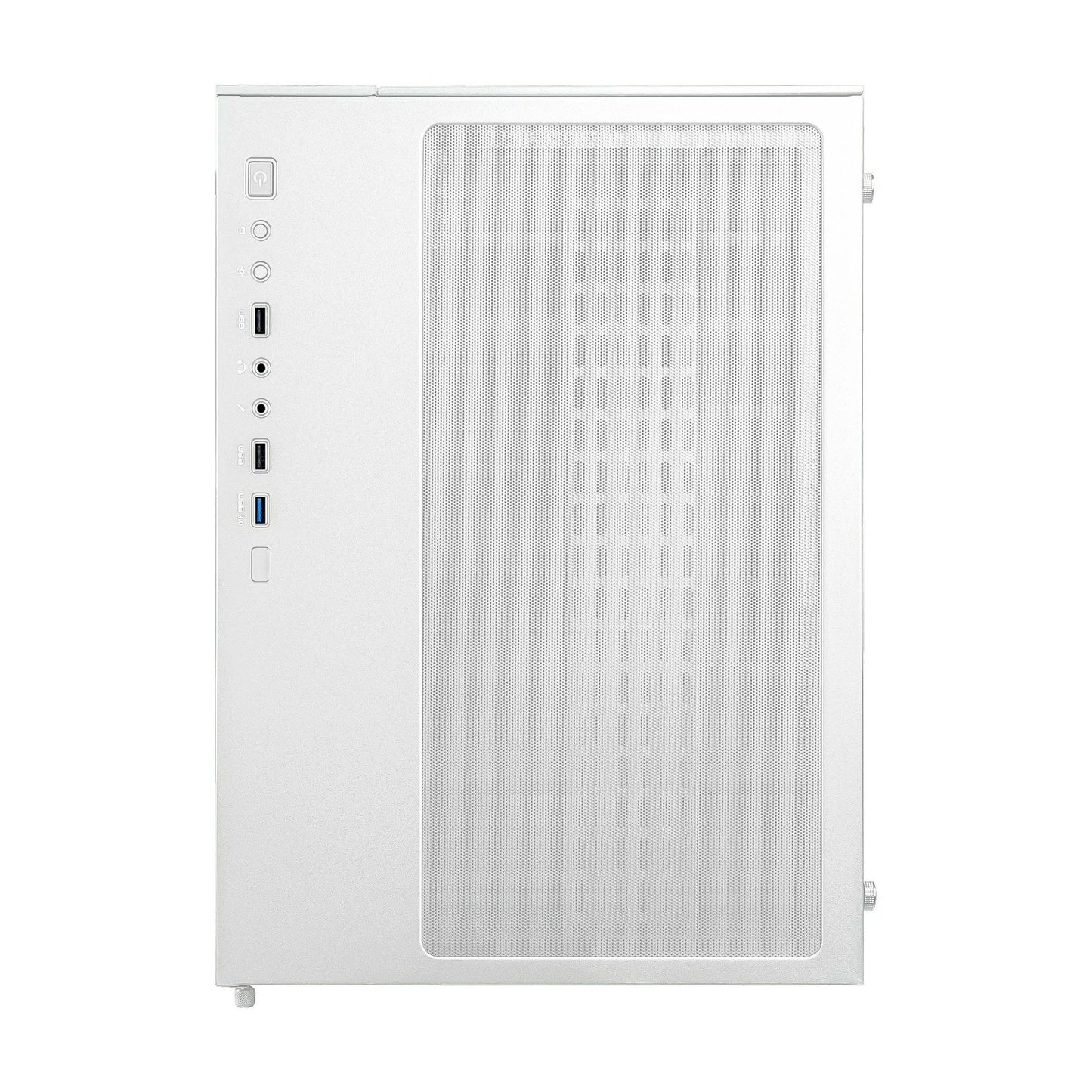 Ant Esports Crystal Mid-Tower E-ATX / ATX / Micro-ATX / Mini-ITX Gaming Cabinet – White (4× 120mm ARGB Fans)