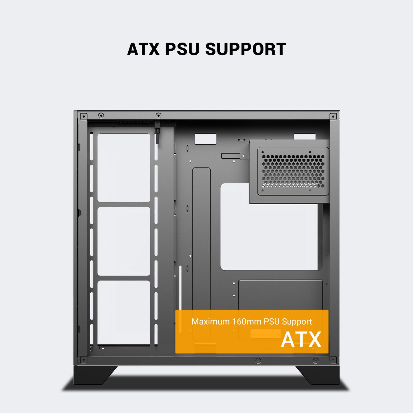 Ant Esports Crystal X7 Pro Max Mid-Tower ATX / Micro-ATX / Mini-ITX Gaming Cabinet – Black (7× 120mm RGB Fans)