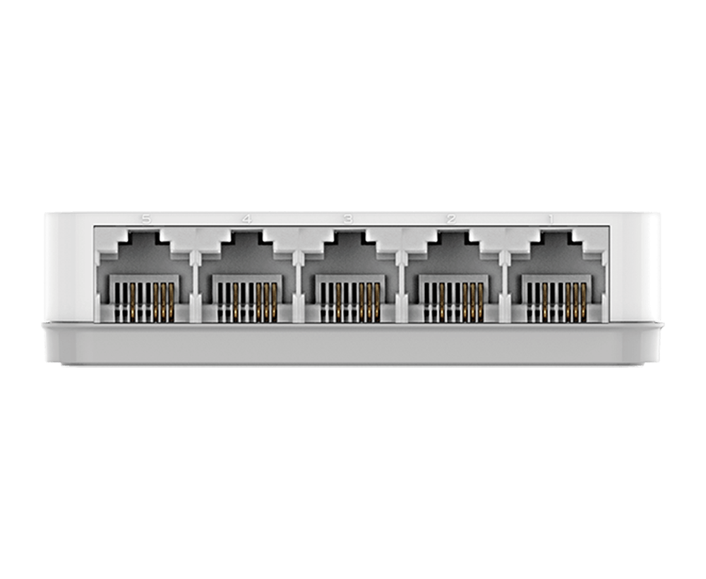 D-Link DES-1005C 5-Port Fast Ethernet Unmanaged Switch — Fanless | D-Link Green | MTCTE Certified