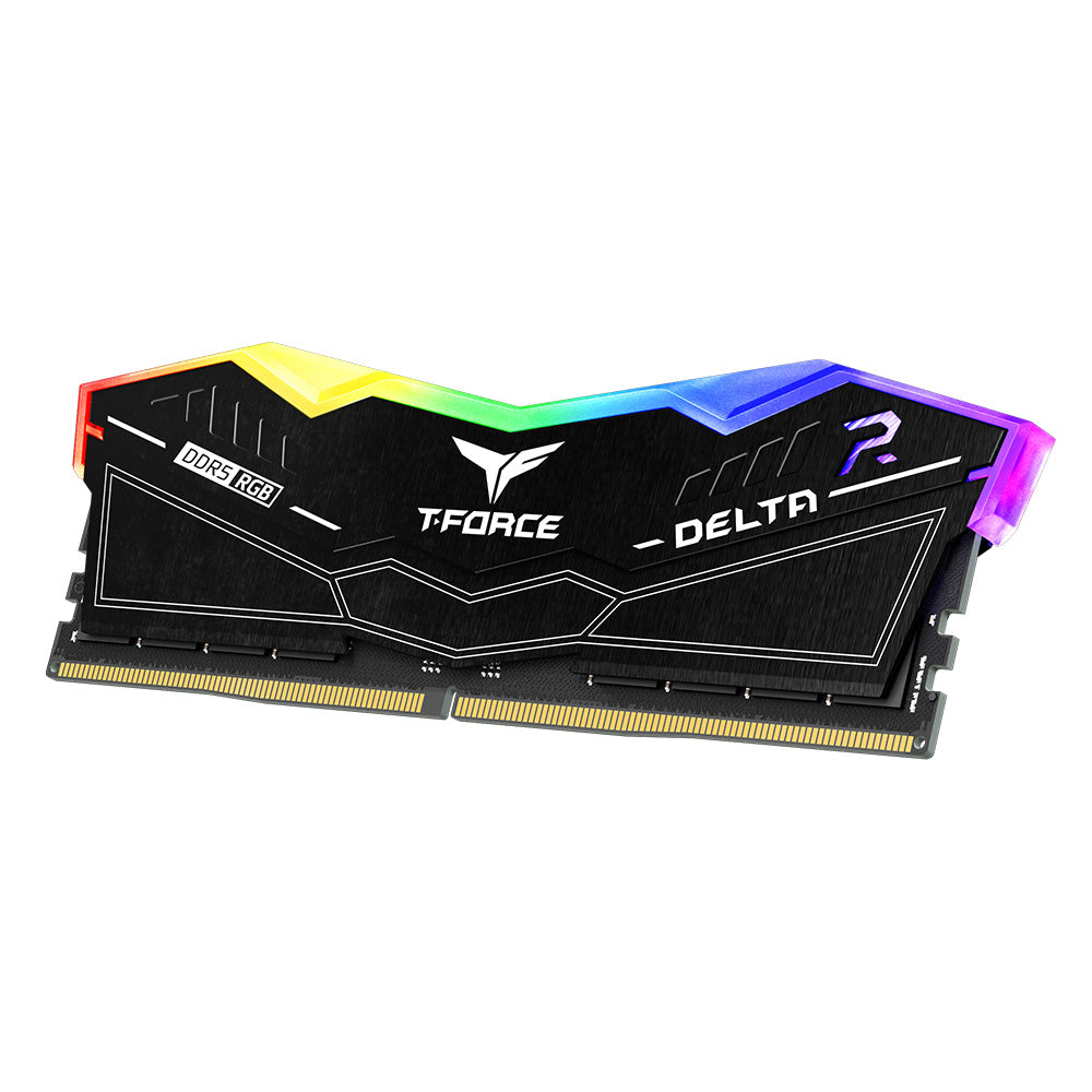 T-FORCE DELTA RGB DDR5 Desktop Memory — Black / White | 32GB / 64GB | 6000MHz CL30 / CL38 | Intel XMP 3.0 / AMD EXPO