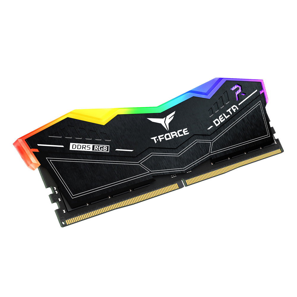 T-FORCE DELTA RGB DDR5 Desktop Memory — Black / White | 32GB / 64GB | 6000MHz CL30 / CL38 | Intel XMP 3.0 / AMD EXPO