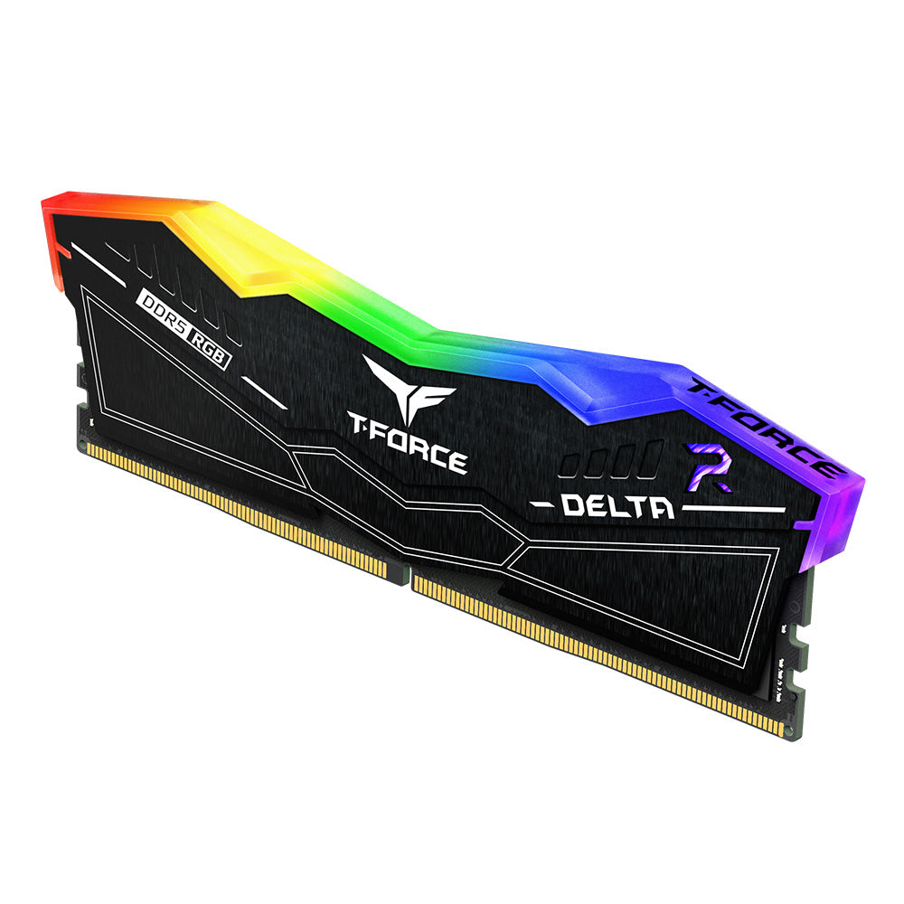 T-FORCE DELTA RGB DDR5 Desktop Memory — Black / White | 32GB / 64GB | 6000MHz CL30 / CL38 | Intel XMP 3.0 / AMD EXPO