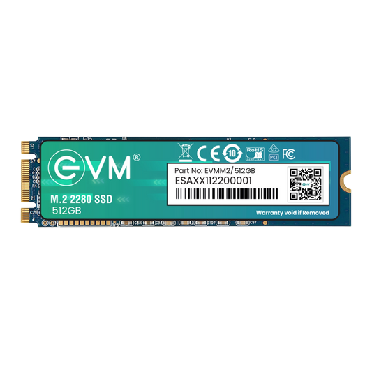 EVM M.2 2280 SATA SSD — 256GB / 512GB | 3D TLC NAND | Up to 550 MB/s Read | 10-Year Warranty