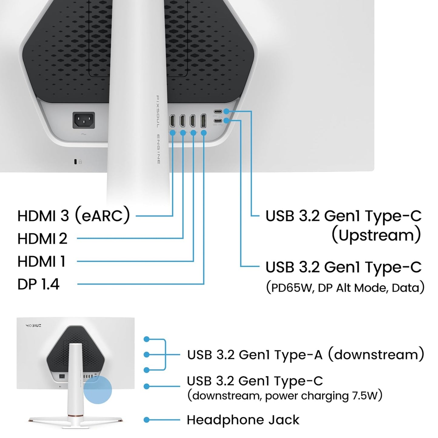 BenQ EX271U｜27” 165Hz 4K AI Powered PixSoul Gaming Monitor