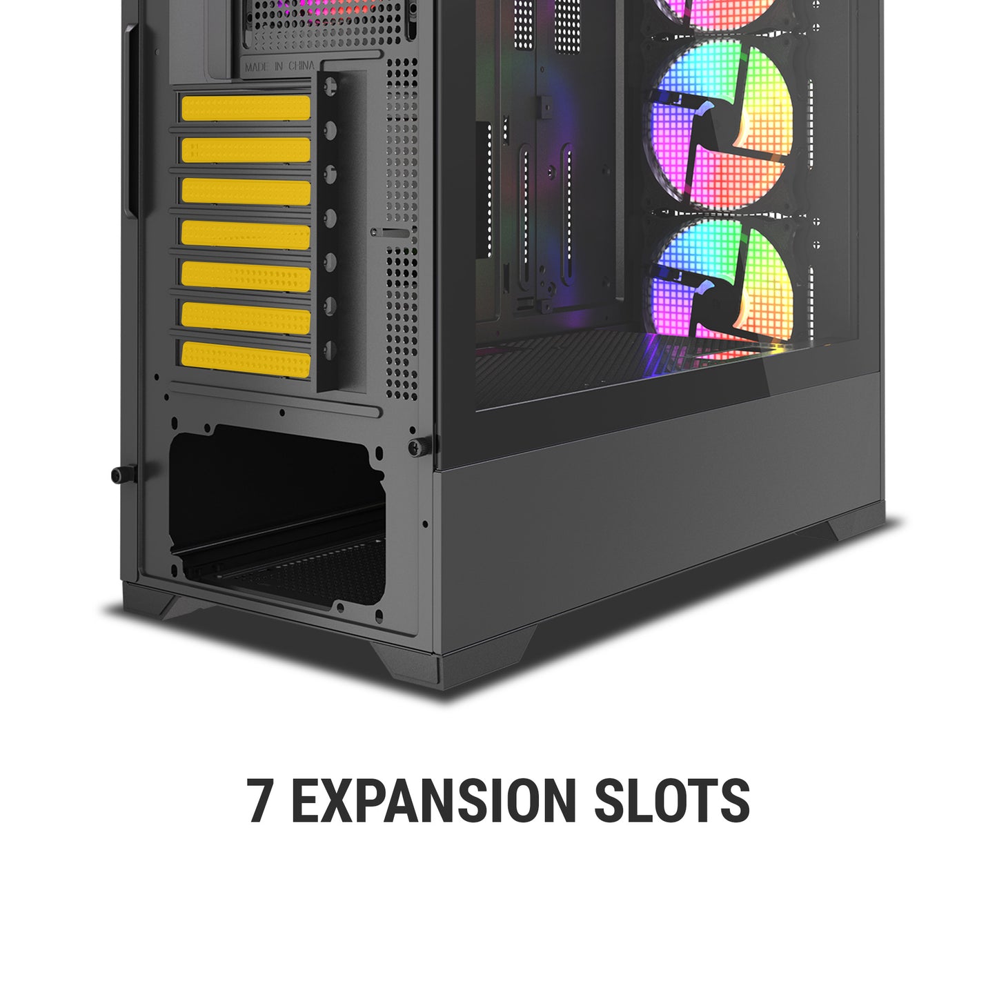 Ant Esports EVO 360 Mid-Tower E-ATX / ATX / Micro-ATX / Mini-ITX Gaming Cabinet — Black (4× 120mm ARGB Fans)