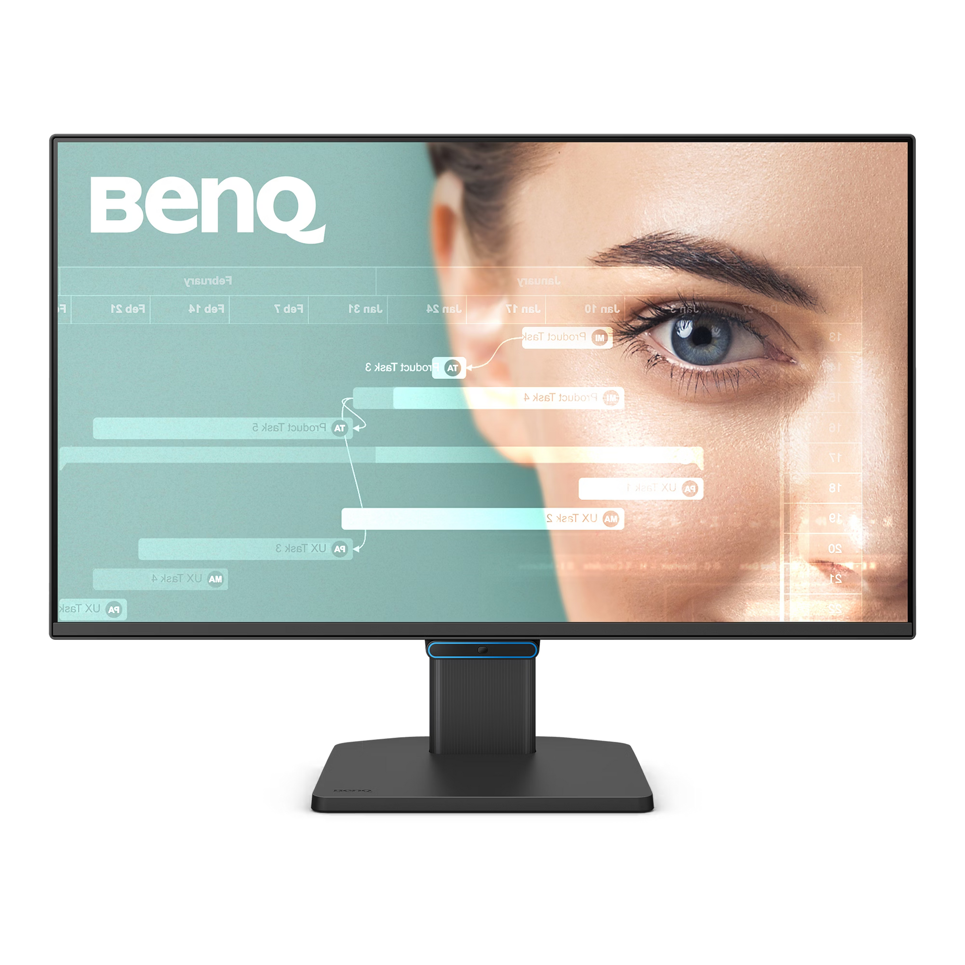 BenQ GW2490C 24-inch 100Hz Eye-Care monitor featuring a sleek minimalist design and ultra-slim bezels for a modern office setup.
