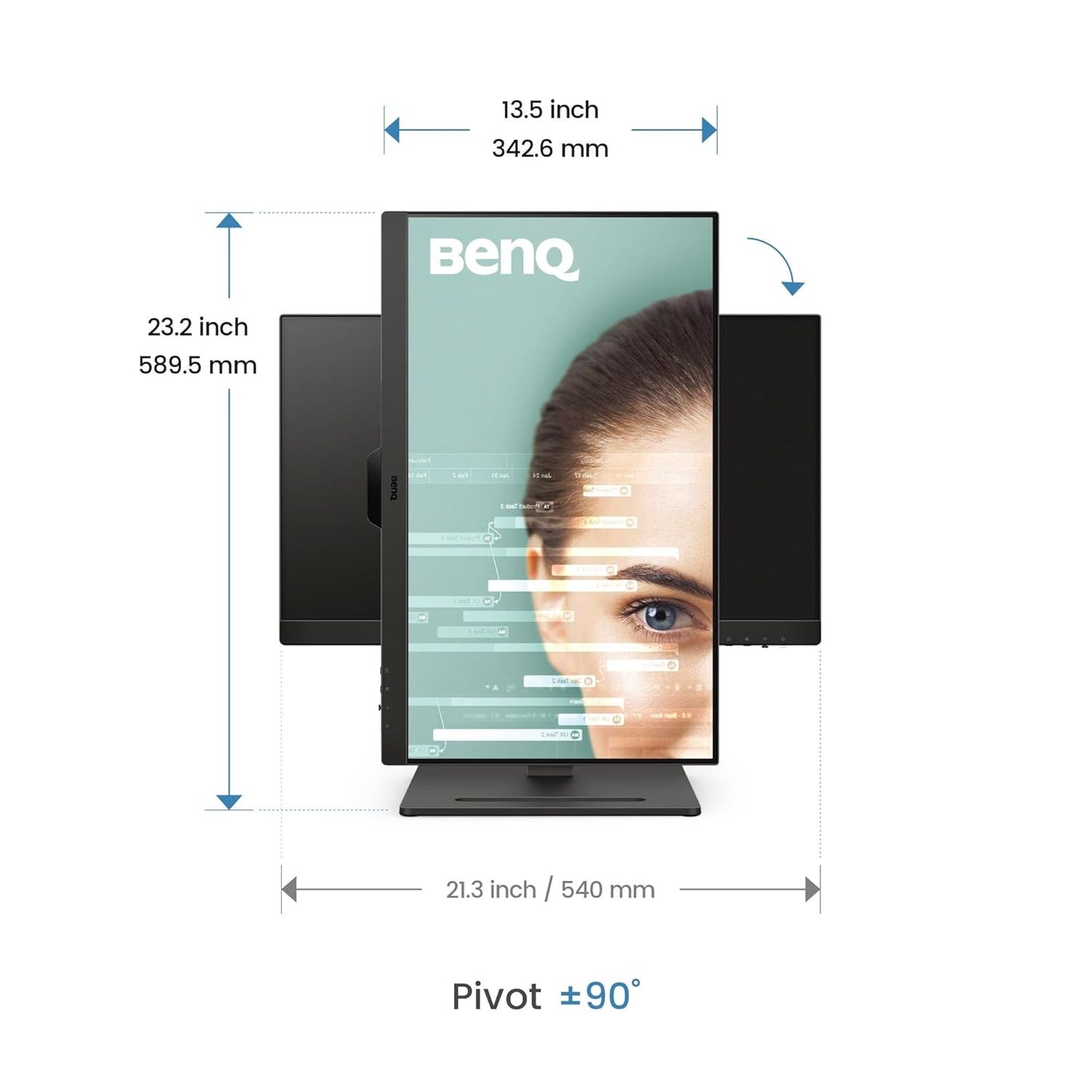 BenQ GW2490T I 23.8" 100Hz 99% sRGB Ergonomic Eye-Care Home Office Monitor
