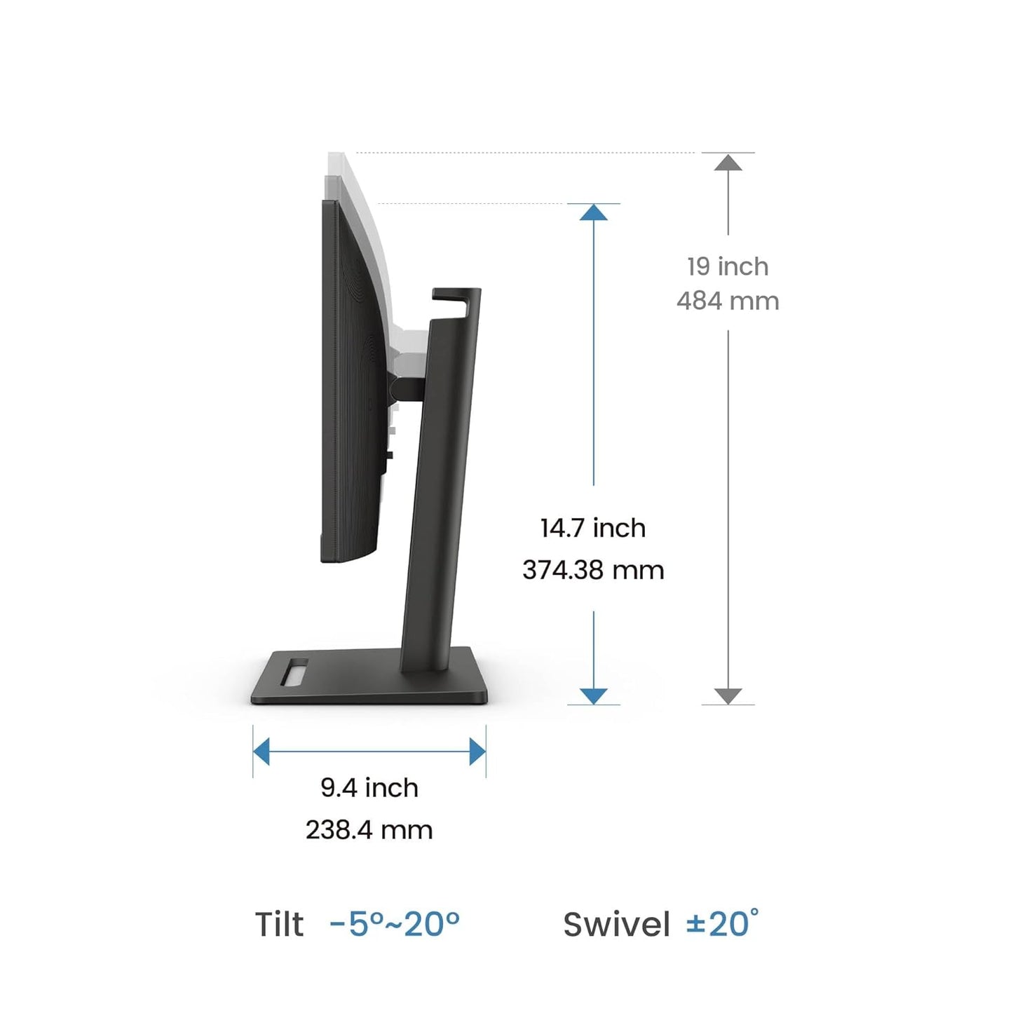 BenQ GW2490T I 23.8" 100Hz 99% sRGB Ergonomic Eye-Care Home Office Monitor
