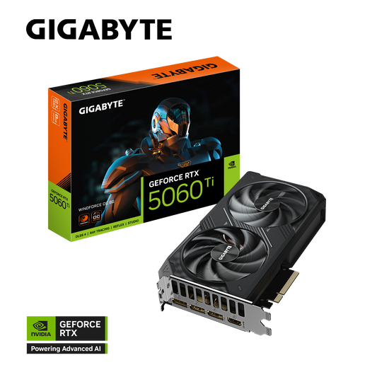 Gigabyte GeForce RTX™ 5060 Ti WINDFORCE OC 8G Graphic Card