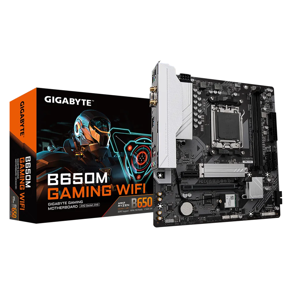 Gigabyte B650M Gaming Wi-Fi Motherboard with AM5 socket and DDR5 support