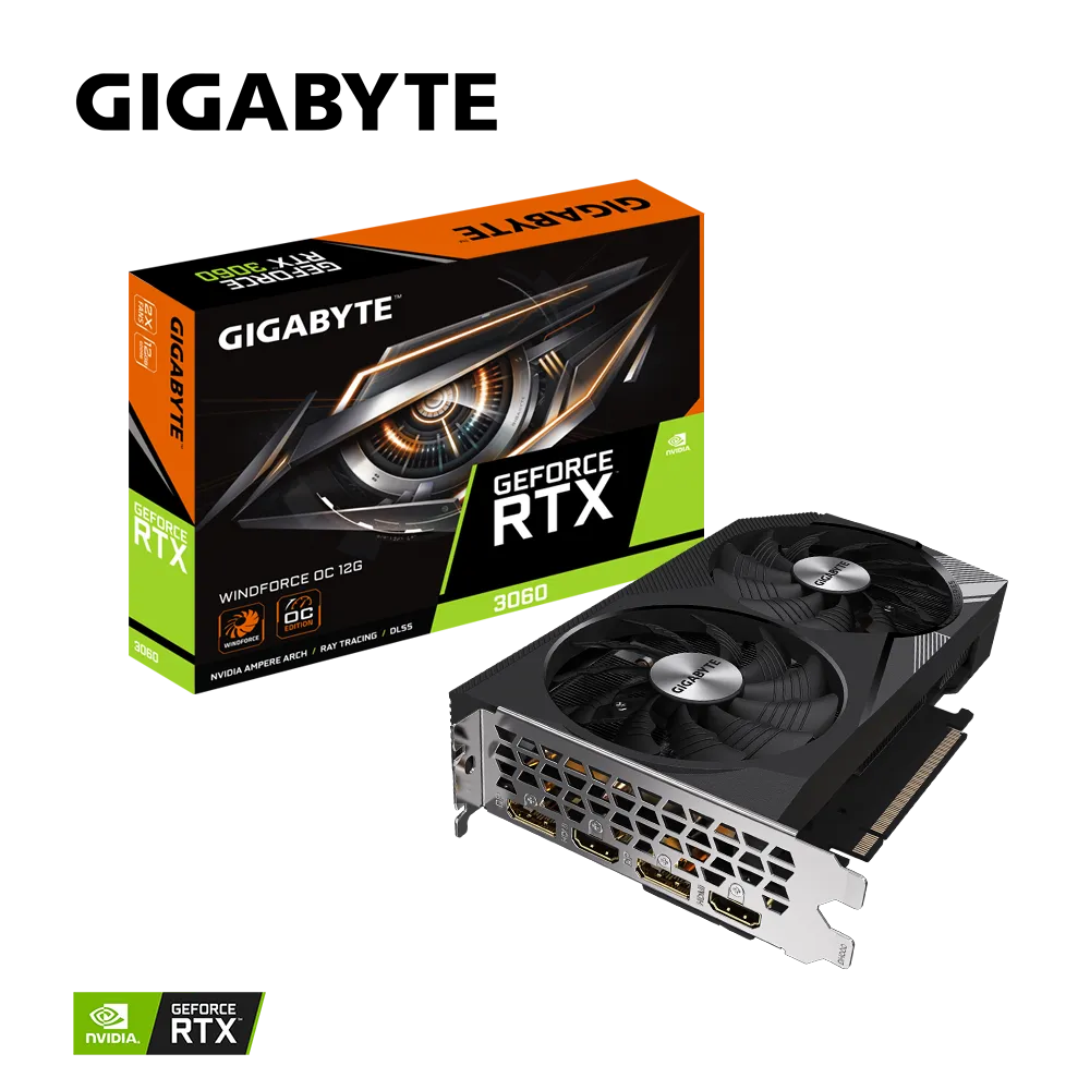 Gigabyte GeForce RTX™ 3060 Windforce 12GB Graphic Card (GV-N3060WF2OC)
