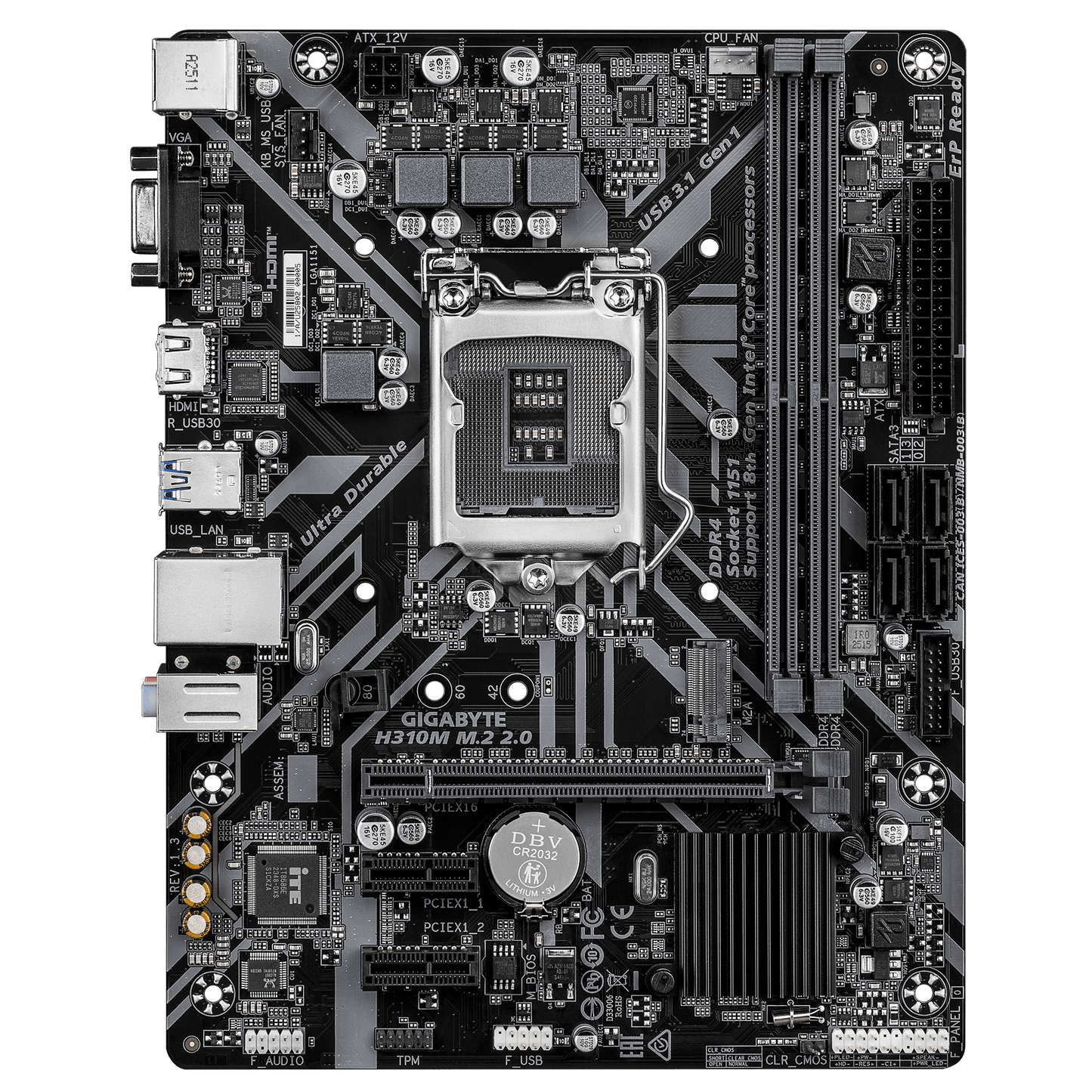 Gigabyte H310M M.2 2.0 Micro-ATX Motherboard — LGA1151 | DDR4 | PCIe 3.0