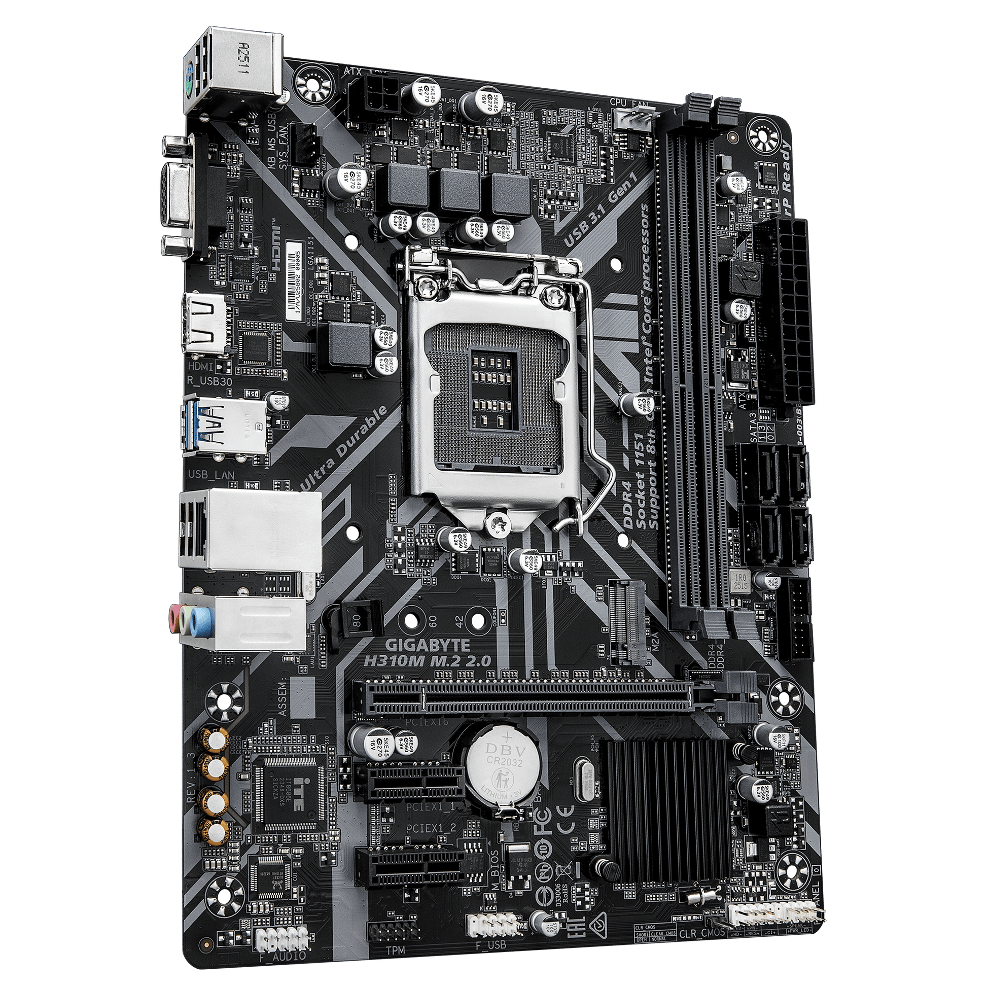 Gigabyte H310M M.2 2.0 Micro-ATX Motherboard — LGA1151 | DDR4 | PCIe 3.0